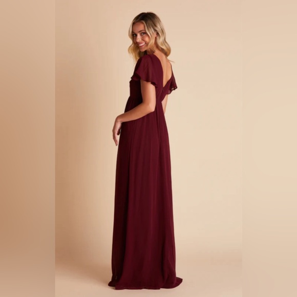 Birdy Grey Hannah Empire Dress Cabernet Bridesmaid Formal Prom Gown Maternity - Picture 4 of 10